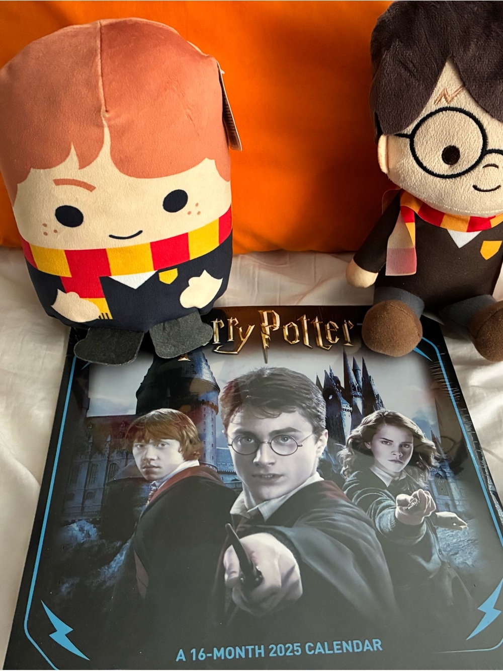 Warner Bros. Gryffindor Plush Duo - Harry Potter and Ron Weasley and calendar